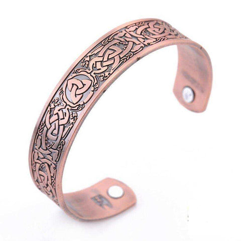 Image of Aesthetic Viking Celtics Irish Trinity Knot Dragon Magnetic Health Bracelet