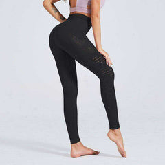 Aesthetic Sexy High Waist Breathable Yoga Pants Seamless Athletic Leggings For Women