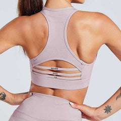 Women Fashion Bra Patchwork Strapless Tank Top w/ Sexy Mesh Fitness Short Top