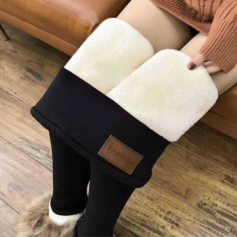 Image of Women's Thick Winter Velvet Wool Pants