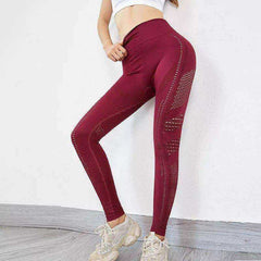 Aesthetic Sexy High Waist Breathable Yoga Pants Seamless Athletic Leggings For Women