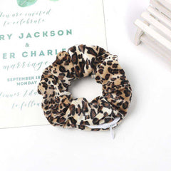 New Velvet Tencel Zipper Pocket Hairband Elastic  Accessories