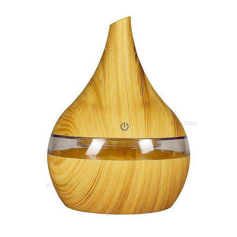 LED Aroma Air diffuser Aesthetic Wood Grain Cool Mist Maker with USB Electric