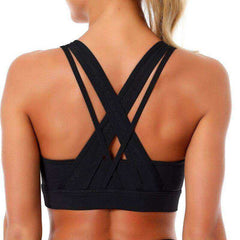 Aesthetic Sports Bra Tank Top With Cross Strap For Women