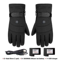 Waterproof Heated Touch Screen Battery Powered Motorcycle Gloves