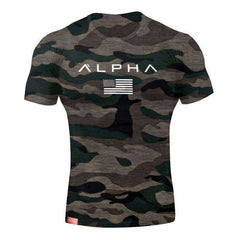 Sports Fitness Fashion Letter Printing Men's Short Sleeve T-shirt