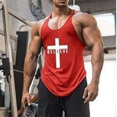 Men's Bodybuilding Tank Tops Gym Sleeveless Vest Shirts Plus Size