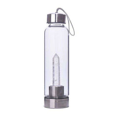 Direct Drinking Natural Glass 500ML Crystal Healing Bottle