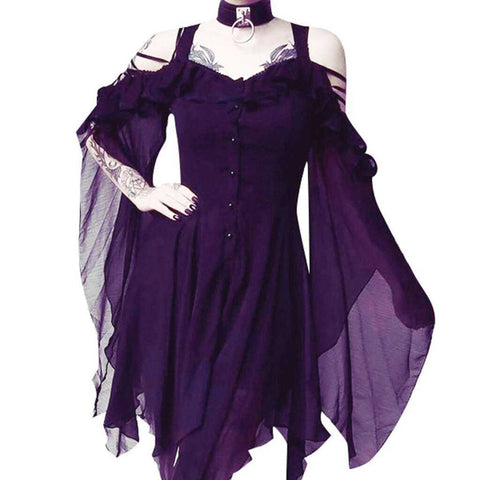 Image of Cosplay Clothing Unique Irregular Hem Dress