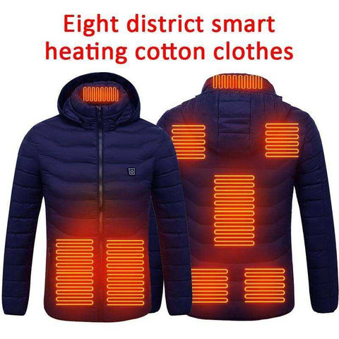 Image of USB Electric Heated Vest Cotton Coat Camping Hiking Thermal Warmer Jacket