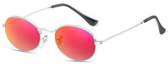 Small Oval Mirror Women Alloy Sunglasses  UV400 Eyeglasses