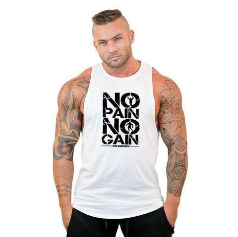 Image of Men's Brand Gyms Clothing Bodybuilding Hooded Cotton Sleeveless Tank Top