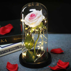 Red Rose In A Glass Dome With LED Light