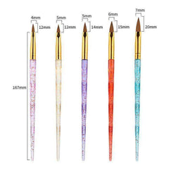 Aesthetic Nail Art Crystal Brush UV Gel Builder