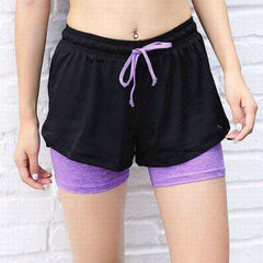 Women Yoga Short Leggins  Mesh Breathable