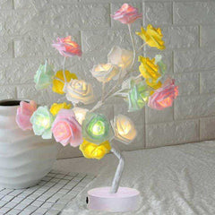 LED Table Lamp Rose Flower Tree USB Night Lights