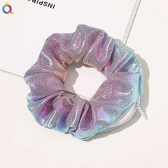 New Velvet Tencel Zipper Pocket Hairband Elastic  Accessories