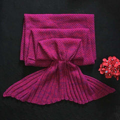 Soft All Seasons Knitted Mermaid Tail Blanket