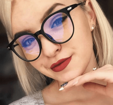 Anti Blue Light Eyeglasses Frame Vintage Round Clear Lens
