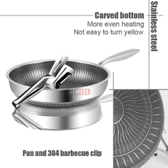 304-Story Stainless Steel Frying Pan Nonstick Electromagnetic Furnace