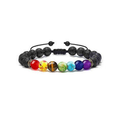 7 Chakra Awakening Healing Lavastone Crystal Bracelet