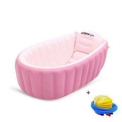 Portable Inflatable Baby Bath Tub Cushion Warm With Air Pump