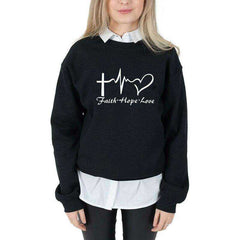 Faith Hope & Love Letter Christian Sweatshirt