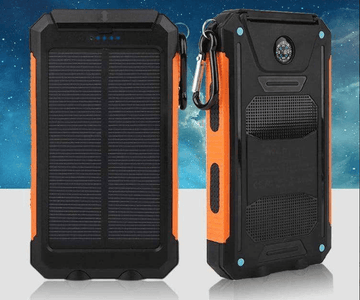 Fast Charge Solar Charge Power Bank With Dual USB LED Flashlight And Compass