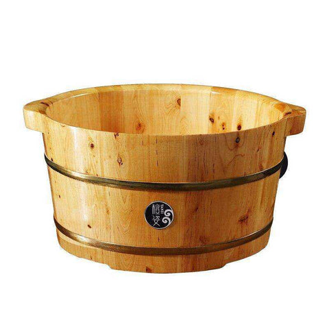 Image of Thickened Eco-friendly Solid Wood Detox Foot Bath Bucket