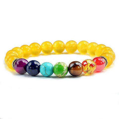 Natural Stone Tiger Eye 7 Chakra Bracelets