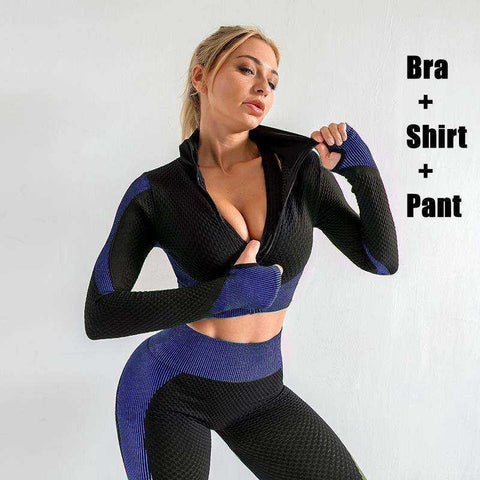 Image of New Women's Sportwear Yoga Fitness Sets Clothing