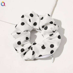 New Velvet Tencel Zipper Pocket Hairband Elastic  Accessories