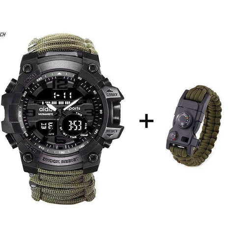 Image of LED Military Electronic Wristwatches with Compass 30M Waterproof