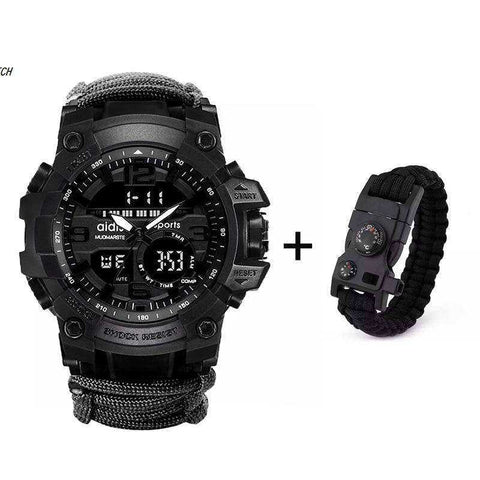 Image of LED Military Electronic Wristwatches with Compass 30M Waterproof