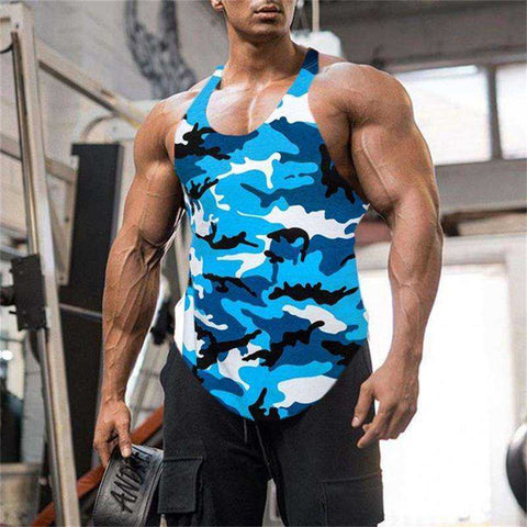 Image of Men's Bodybuilding Tank Tops Gym Sleeveless Vest Shirts Plus Size