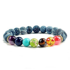 Natural Stone Tiger Eye 7 Chakra Bracelets