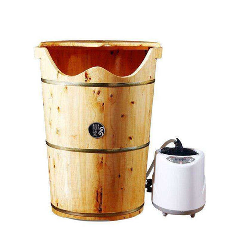 Image of Thickened Eco-friendly Solid Wood Detox Foot Bath Bucket