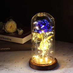 Red Rose In A Glass Dome With LED Light