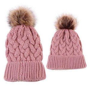 Mother Daughter Warm Knitted Hat