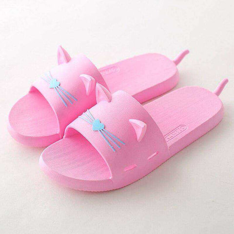 Image of Aesthetic Cat Summer Slippers