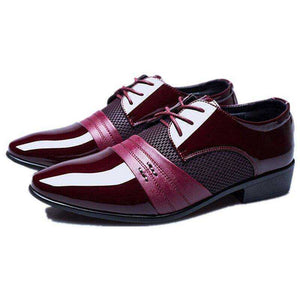 Luxury Men's Formal Dress Leather Flat Shoes