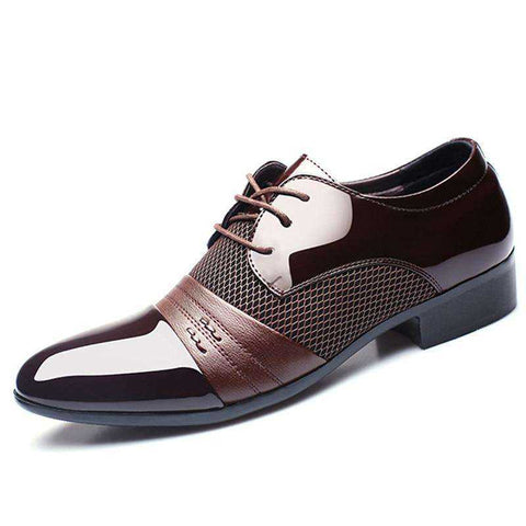 Image of Luxury Men's Formal Dress Leather Flat Shoes