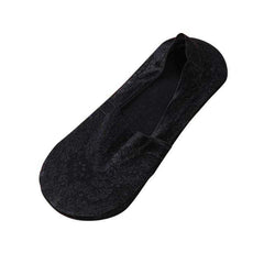 1/2 Pairs Women Girls Lace Flower Short Socks Anti-skid Invisible Ankle Sock Slippers