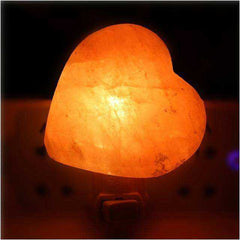 Warm White Salt Lamp Natural Crystal Hand Carved Air Purifying