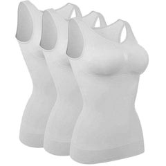 3 Pack Aesthetic Body Shaper Cami Shaper with Built in Bra Tummy Control