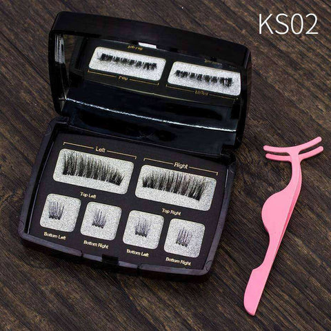 Image of 4 Pieces Comfortable Magnetic Natural False Eyelashes