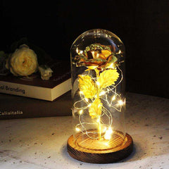 Red Rose In A Glass Dome With LED Light
