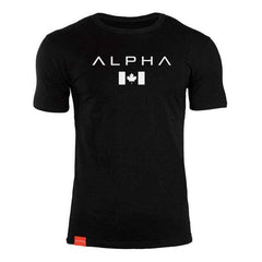 Sports Fitness Fashion Letter Printing Men's Short Sleeve T-shirt
