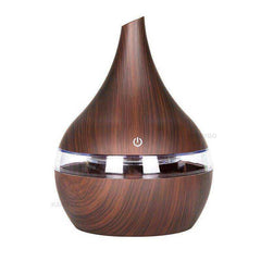LED Aroma Air diffuser Aesthetic Wood Grain Cool Mist Maker with USB Electric