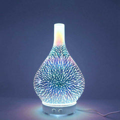 3D Glass Vase Shape Air Humidifier 7 Color Led Night Light